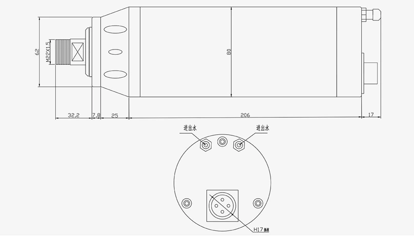 JD80-1.5KW ER16 子弹头