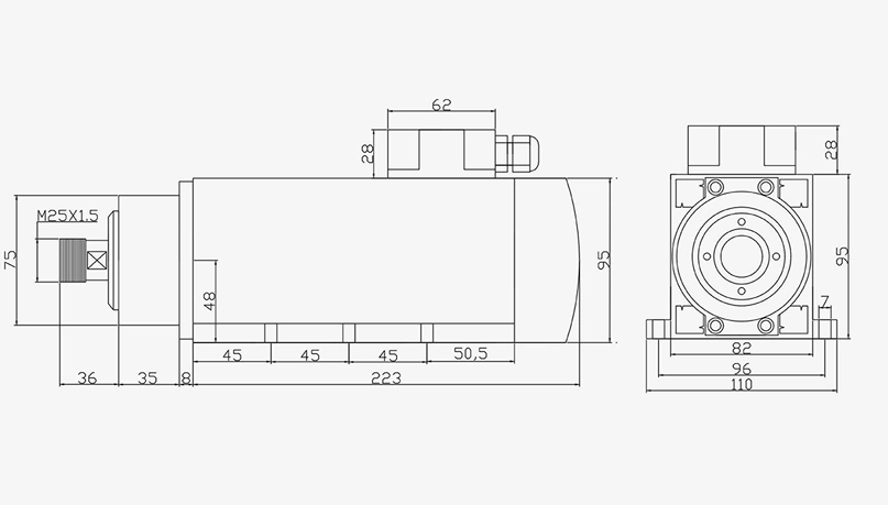 SL 方型风冷 2.2B ER20-82X95