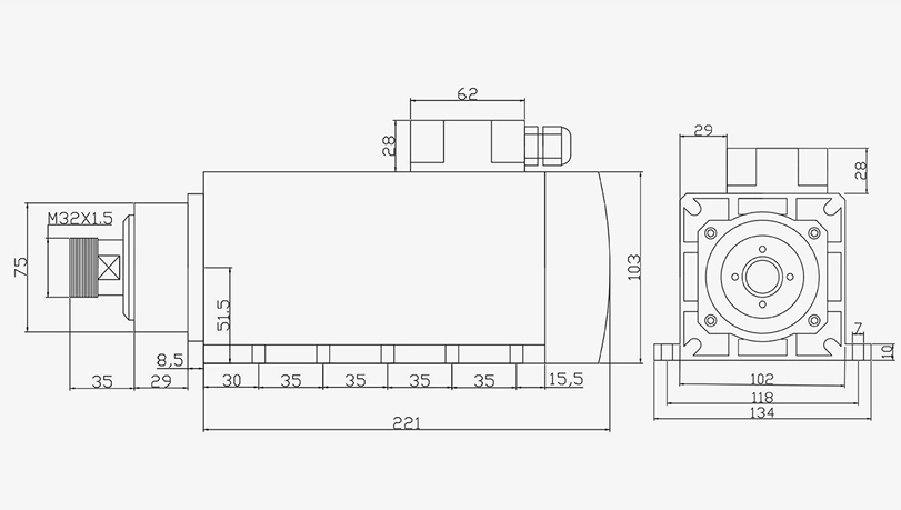 SL 方型风冷 3.5ER25-102X103